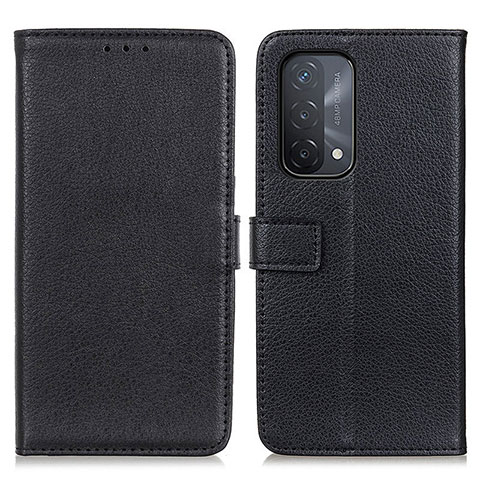 Custodia Portafoglio In Pelle Cover con Supporto D09Y per Oppo A74 5G Nero