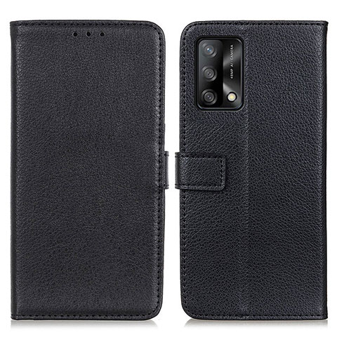 Custodia Portafoglio In Pelle Cover con Supporto D09Y per Oppo F19 Nero