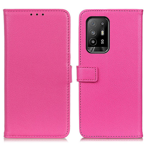 Custodia Portafoglio In Pelle Cover con Supporto D09Y per Oppo Reno5 Z 5G Rosa Caldo