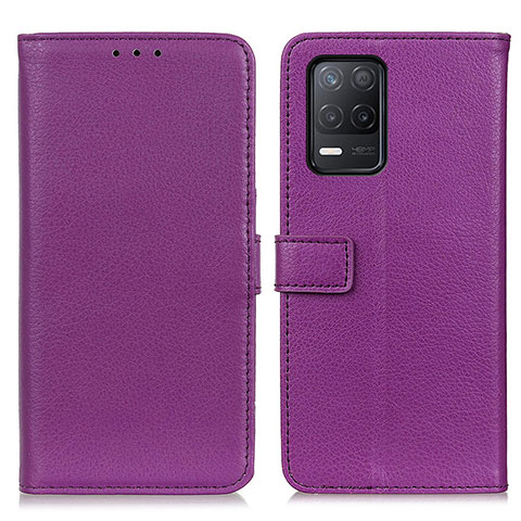 Custodia Portafoglio In Pelle Cover con Supporto D09Y per Realme 8 5G Viola