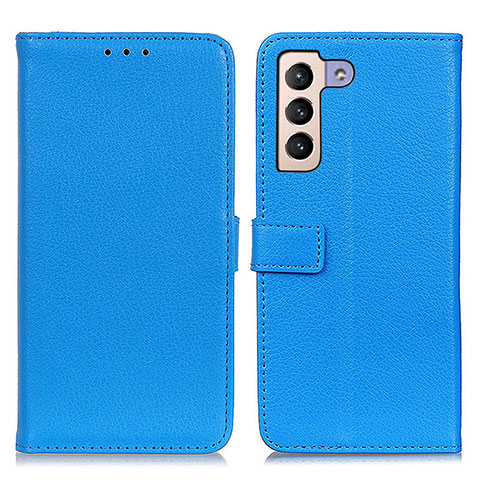 Custodia Portafoglio In Pelle Cover con Supporto D09Y per Samsung Galaxy S21 FE 5G Cielo Blu