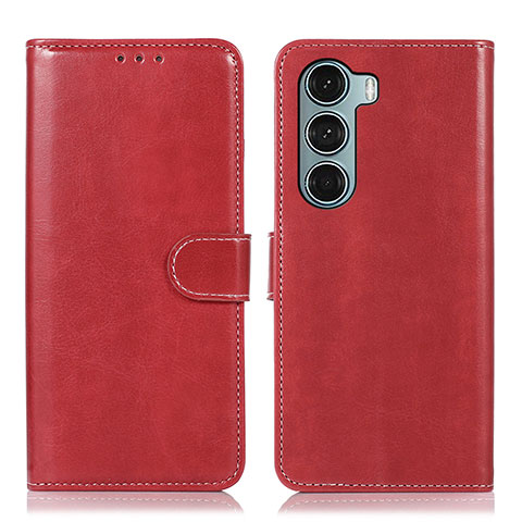 Custodia Portafoglio In Pelle Cover con Supporto D10Y per Motorola Moto Edge S30 5G Rosso