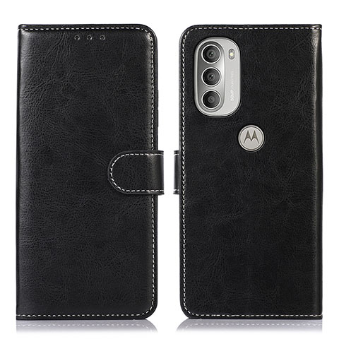 Custodia Portafoglio In Pelle Cover con Supporto D10Y per Motorola Moto G51 5G Nero