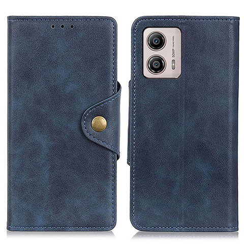 Custodia Portafoglio In Pelle Cover con Supporto D10Y per Motorola Moto G53 5G Blu