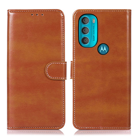 Custodia Portafoglio In Pelle Cover con Supporto D10Y per Motorola Moto G71 5G Marrone