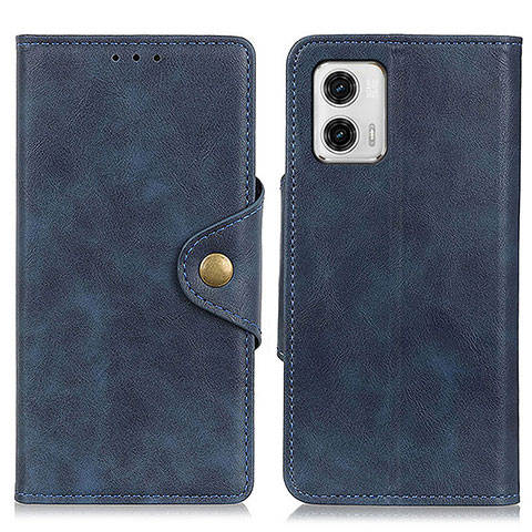 Custodia Portafoglio In Pelle Cover con Supporto D10Y per Motorola Moto G73 5G Blu