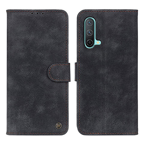 Custodia Portafoglio In Pelle Cover con Supporto D10Y per OnePlus Nord CE 5G Nero