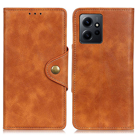 Custodia Portafoglio In Pelle Cover con Supporto D10Y per Xiaomi Redmi Note 12 4G Marrone