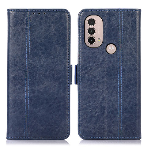 Custodia Portafoglio In Pelle Cover con Supporto D11Y per Motorola Moto E40 Blu