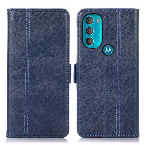 Custodia Portafoglio In Pelle Cover con Supporto D11Y per Motorola Moto G71 5G Blu