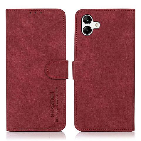 Custodia Portafoglio In Pelle Cover con Supporto D11Y per Samsung Galaxy M04 Rosso