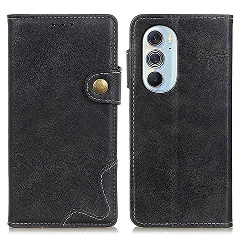 Custodia Portafoglio In Pelle Cover con Supporto DY01 per Motorola Moto Edge 30 Pro 5G Nero