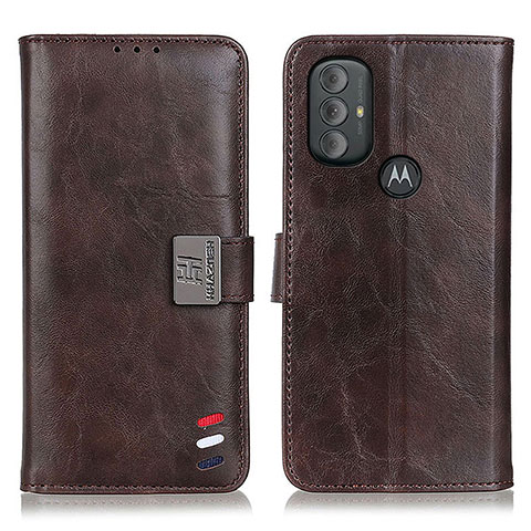 Custodia Portafoglio In Pelle Cover con Supporto DY01 per Motorola Moto G Play (2023) Marrone