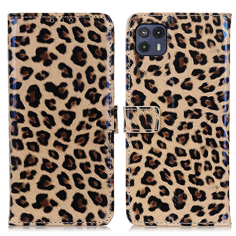 Custodia Portafoglio In Pelle Cover con Supporto DY01 per Motorola Moto G50 5G Marrone