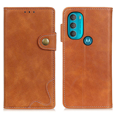 Custodia Portafoglio In Pelle Cover con Supporto DY01 per Motorola Moto G71 5G Marrone