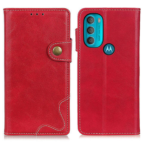 Custodia Portafoglio In Pelle Cover con Supporto DY01 per Motorola Moto G71 5G Rosso