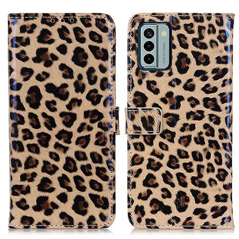 Custodia Portafoglio In Pelle Cover con Supporto DY01 per Nokia G22 Marrone