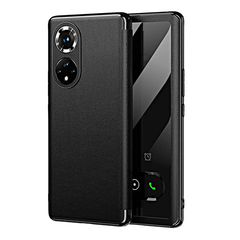 Custodia Portafoglio In Pelle Cover con Supporto GS1 per Huawei Honor 50 Pro 5G Nero