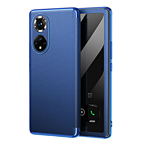 Custodia Portafoglio In Pelle Cover con Supporto GS1 per Huawei Nova 9 Pro Blu