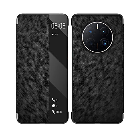 Custodia Portafoglio In Pelle Cover con Supporto GS4 per Huawei Mate 50 Pro Nero