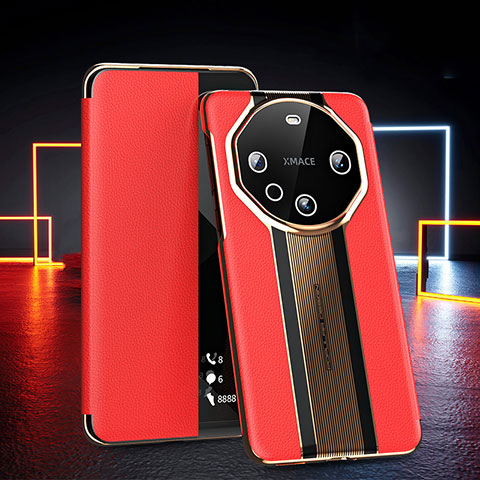 Custodia Portafoglio In Pelle Cover con Supporto GS4 per Huawei Mate 60 Rosso