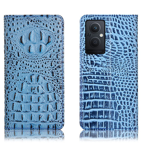 Custodia Portafoglio In Pelle Cover con Supporto H01P per OnePlus Nord N20 5G Cielo Blu