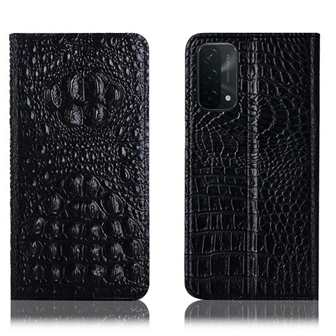 Custodia Portafoglio In Pelle Cover con Supporto H01P per Oppo A93 5G Nero