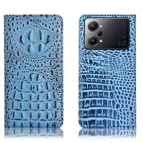 Custodia Portafoglio In Pelle Cover con Supporto H01P per Oppo K10 Pro 5G Cielo Blu