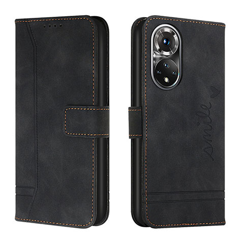 Custodia Portafoglio In Pelle Cover con Supporto H01X per Huawei Honor 50 Pro 5G Nero