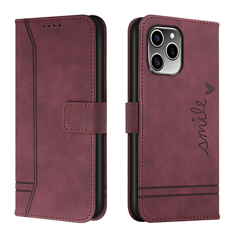 Custodia Portafoglio In Pelle Cover con Supporto H01X per Huawei Honor 60 SE 5G Rosso