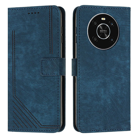 Custodia Portafoglio In Pelle Cover con Supporto H01X per Huawei Honor Magic4 Lite 4G Blu