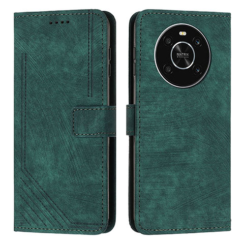 Custodia Portafoglio In Pelle Cover con Supporto H01X per Huawei Honor X9 4G Verde