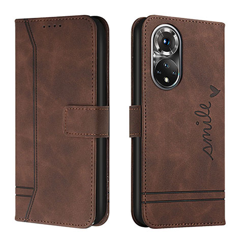 Custodia Portafoglio In Pelle Cover con Supporto H01X per Huawei Nova 9 Marrone