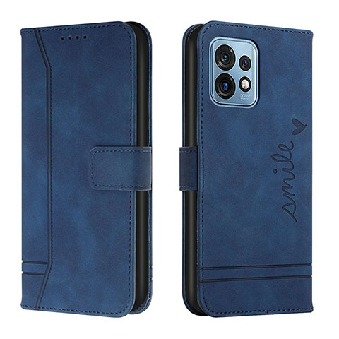 Custodia Portafoglio In Pelle Cover con Supporto H01X per Motorola Moto Edge Plus (2023) 5G Blu