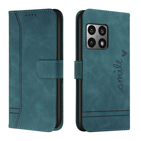 Custodia Portafoglio In Pelle Cover con Supporto H01X per OnePlus 10 Pro 5G Verde