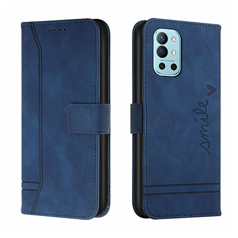 Custodia Portafoglio In Pelle Cover con Supporto H01X per OnePlus 9R 5G Blu