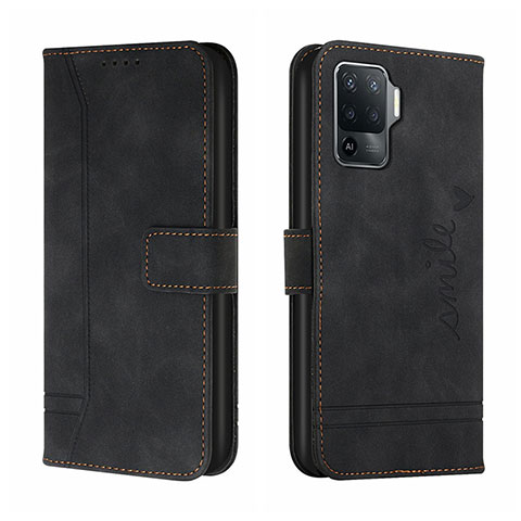 Custodia Portafoglio In Pelle Cover con Supporto H01X per Oppo Reno5 F Nero