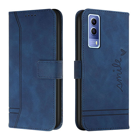 Custodia Portafoglio In Pelle Cover con Supporto H01X per Vivo Y70S 5G Blu