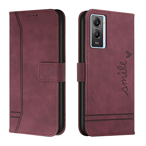 Custodia Portafoglio In Pelle Cover con Supporto H01X per Vivo Y72t Rosso