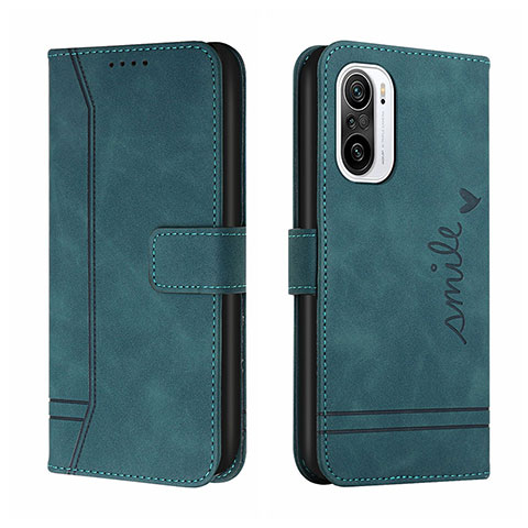 Custodia Portafoglio In Pelle Cover con Supporto H01X per Xiaomi Mi 11i 5G Verde