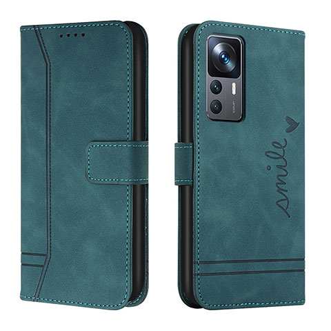 Custodia Portafoglio In Pelle Cover con Supporto H01X per Xiaomi Mi 12T Pro 5G Verde