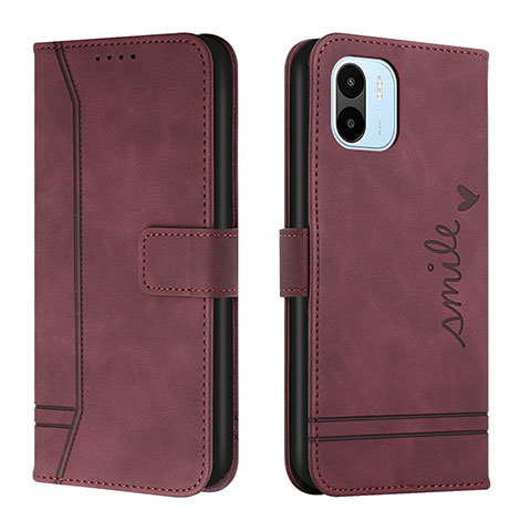 Custodia Portafoglio In Pelle Cover con Supporto H01X per Xiaomi Poco C50 Rosso