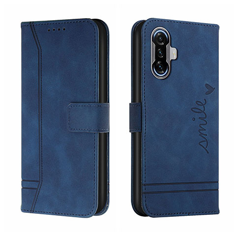 Custodia Portafoglio In Pelle Cover con Supporto H01X per Xiaomi Poco F3 GT 5G Blu