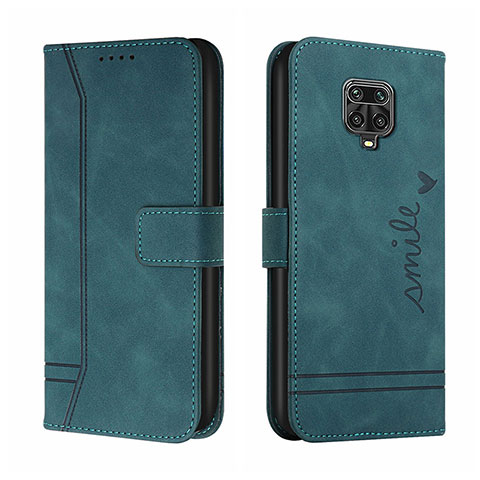 Custodia Portafoglio In Pelle Cover con Supporto H01X per Xiaomi Poco M2 Pro Verde