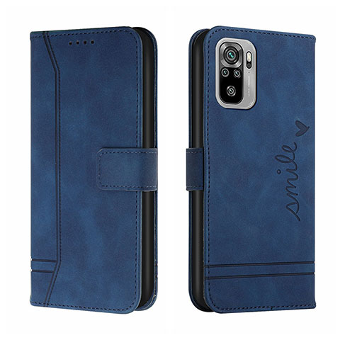 Custodia Portafoglio In Pelle Cover con Supporto H01X per Xiaomi Poco M5S Blu