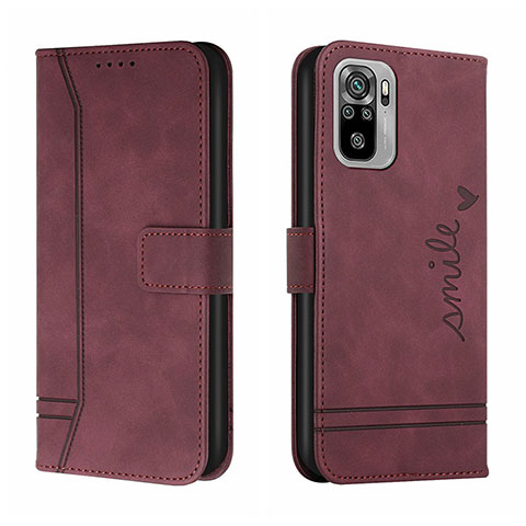 Custodia Portafoglio In Pelle Cover con Supporto H01X per Xiaomi Poco M5S Rosso