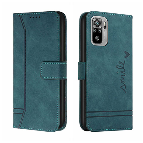 Custodia Portafoglio In Pelle Cover con Supporto H01X per Xiaomi Poco M5S Verde