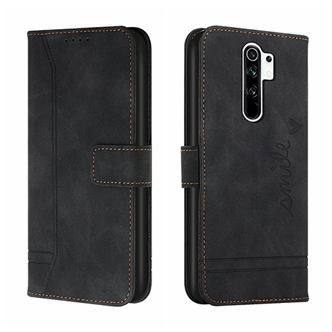 Custodia Portafoglio In Pelle Cover con Supporto H01X per Xiaomi Redmi 9 Nero