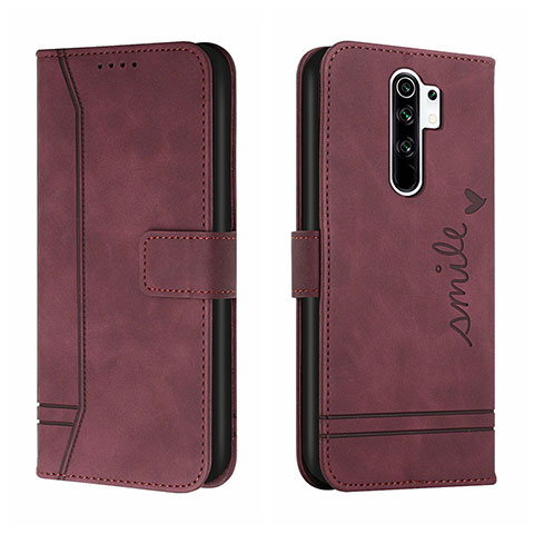 Custodia Portafoglio In Pelle Cover con Supporto H01X per Xiaomi Redmi 9 Prime India Rosso