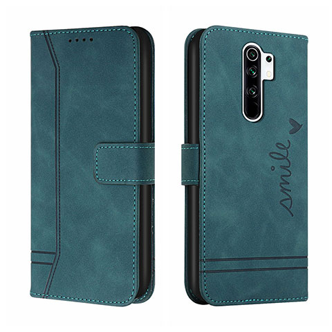 Custodia Portafoglio In Pelle Cover con Supporto H01X per Xiaomi Redmi 9 Prime India Verde